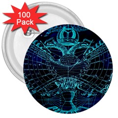 Zodiac Sign Astrology Horoscope 3  Buttons (100 Pack)  by Wegoenart