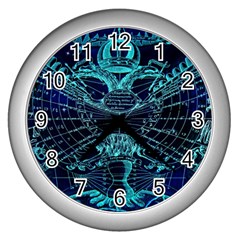 Zodiac Sign Astrology Horoscope Wall Clock (silver) by Wegoenart