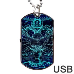 Zodiac Sign Astrology Horoscope Dog Tag Usb Flash (one Side) by Wegoenart