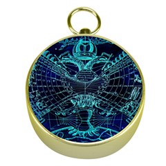 Zodiac Sign Astrology Horoscope Gold Compasses by Wegoenart