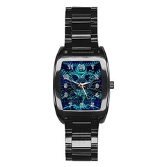 Zodiac Sign Astrology Horoscope Stainless Steel Barrel Watch by Wegoenart