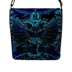 Zodiac Sign Astrology Horoscope Flap Closure Messenger Bag (l) by Wegoenart