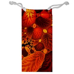 Leaf Autumn Nature Background Jewelry Bag by Wegoenart