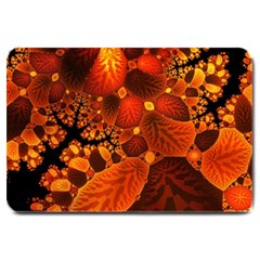 Leaf Autumn Nature Background Large Doormat  by Wegoenart