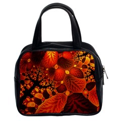 Leaf Autumn Nature Background Classic Handbag (two Sides) by Wegoenart