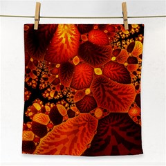 Leaf Autumn Nature Background Face Towel by Wegoenart