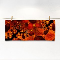 Leaf Autumn Nature Background Hand Towel by Wegoenart