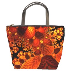 Leaf Autumn Nature Background Bucket Bag by Wegoenart