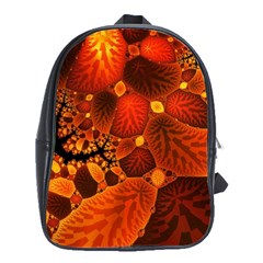 Leaf Autumn Nature Background School Bag (large) by Wegoenart