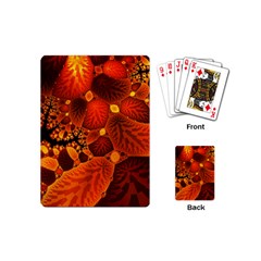 Leaf Autumn Nature Background Playing Cards Single Design (mini)