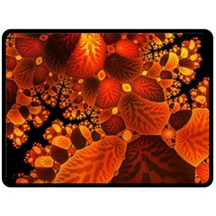 Leaf Autumn Nature Background Double Sided Fleece Blanket (large)  by Wegoenart