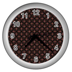 Pattern Texture Drawing Wall Wall Clock (silver)