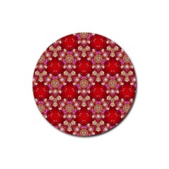 Design Pattern Texture Rubber Round Coaster (4 pack) 