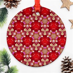 Design Pattern Texture Round Ornament (Two Sides)