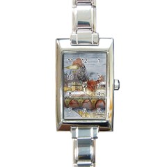 Airships Flight Travel Sky Rectangle Italian Charm Watch by Wegoenart