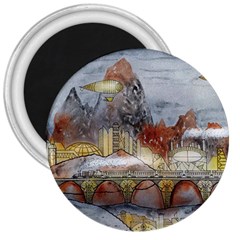 Airships Flight Travel Sky 3  Magnets by Wegoenart