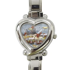 Airships Flight Travel Sky Heart Italian Charm Watch