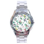 Leaves Stainless Steel Analogue Watch Front