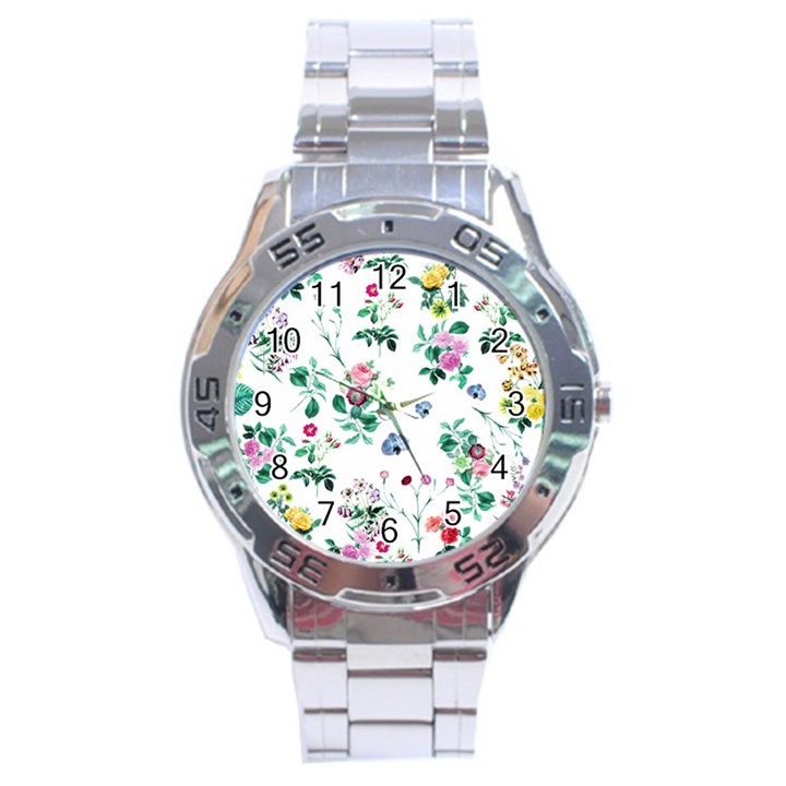 Leaves Stainless Steel Analogue Watch