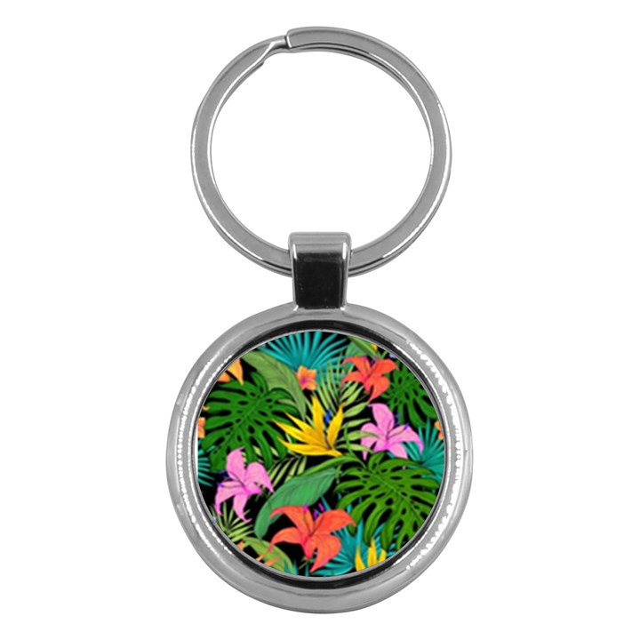 Tropical Greens Key Chain (Round)