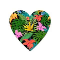 Tropical Greens Heart Magnet by Sobalvarro