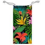 Tropical Greens Jewelry Bag Back