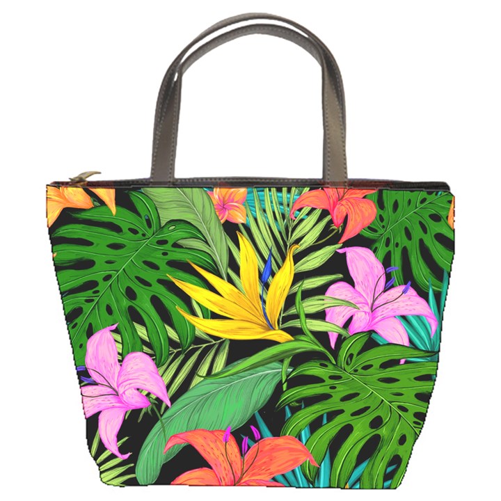 Tropical Greens Bucket Bag