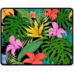 Tropical Greens Fleece Blanket (Medium)  60 x50  Blanket Front