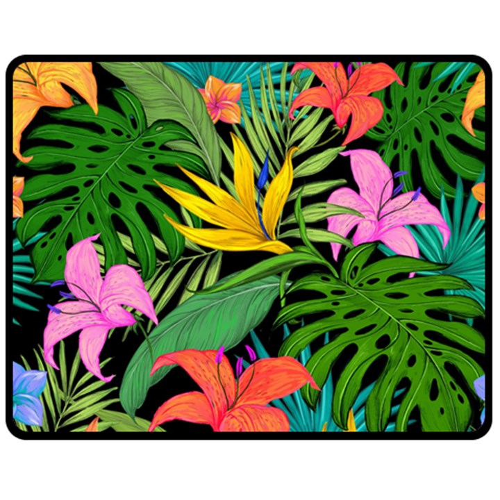 Tropical Greens Fleece Blanket (Medium) 