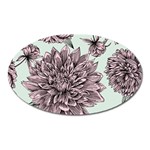 Flowers Oval Magnet Front