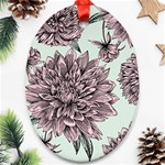 Flowers Oval Ornament (Two Sides) Front