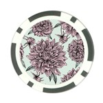 Flowers Poker Chip Card Guard (10 pack) Front