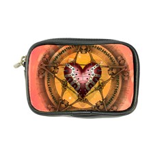 Awesome Heart On A Pentagram With Skulls Coin Purse by FantasyWorld7