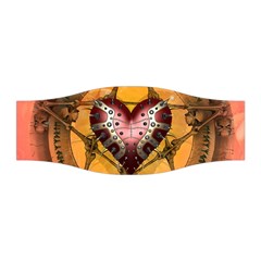 Awesome Heart On A Pentagram With Skulls Stretchable Headband by FantasyWorld7