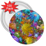 Apo Flower Power  3  Buttons (100 pack)  Front