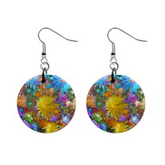 Apo Flower Power  Mini Button Earrings by WolfepawFractals