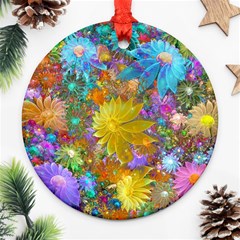 Apo Flower Power  Round Ornament (two Sides)