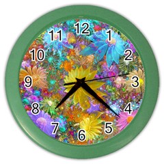 Apo Flower Power  Color Wall Clock by WolfepawFractals