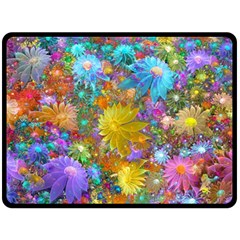 Apo Flower Power  Fleece Blanket (large)  by WolfepawFractals