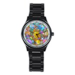 Apo Flower Power  Stainless Steel Round Watch Front