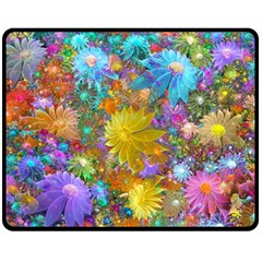 Apo Flower Power  Double Sided Fleece Blanket (medium)  by WolfepawFractals