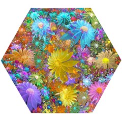 Apo Flower Power  Wooden Puzzle Hexagon by WolfepawFractals