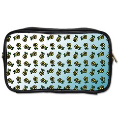 Blue Gradient Flower Toiletries Bag (two Sides) by snowwhitegirl