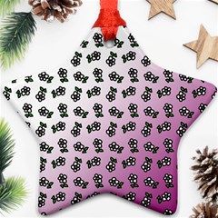 Magenta Gradient Flower Ornament (star) by snowwhitegirl