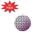 Magenta Gradient Flower 1  Mini Magnet (10 pack)  Front