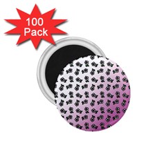 Magenta Gradient Flower 1 75  Magnets (100 Pack)  by snowwhitegirl