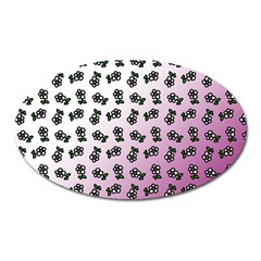 Magenta Gradient Flower Oval Magnet by snowwhitegirl