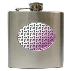 Magenta Gradient Flower Hip Flask (6 Oz) by snowwhitegirl