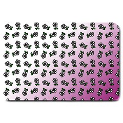 Magenta Gradient Flower Large Doormat  by snowwhitegirl