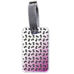 Magenta Gradient Flower Luggage Tag (two Sides) by snowwhitegirl